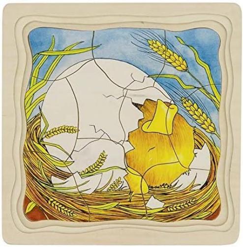 Goki 57521 Puzzle Chicken, Multicolor