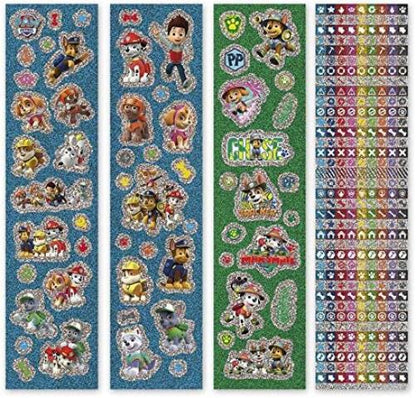 TM Essentials 720206 Paw Patrol Box with Over 350 Laser 4 Sticker Rolls, with Motifs of Your Favourite Heroes-Ideal for Scrapbooking and Crafts