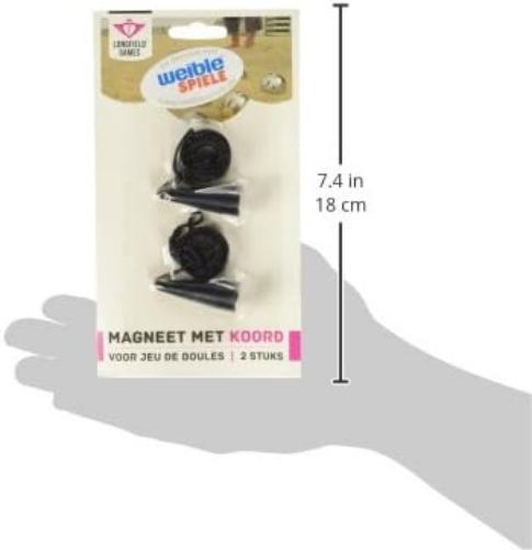 Magnetic cord for lifting boules "petanque"
