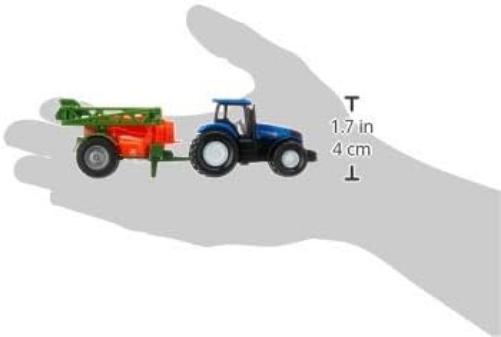 siku 1668, Tractor with Crop Sprayer, Metal/Plastic, Blue/Orange, Movable spray frame