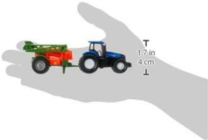 siku 1668, Tractor with Crop Sprayer, Metal/Plastic, Blue/Orange, Movable spray frame