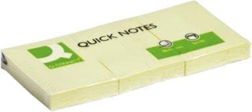 Q-Connect Quick Notes 38 x 51mm Yellow (12 Pack) KF10500