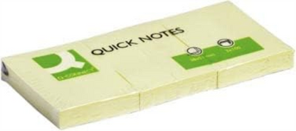 Q-Connect Quick Notes 38 x 51mm Yellow (12 Pack) KF10500