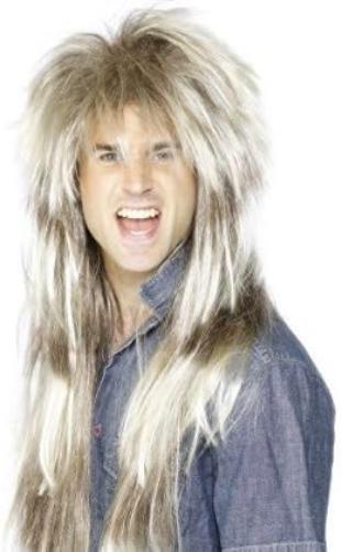 Smiffys 80s Mega Mullet Wig, Blonde & Brown