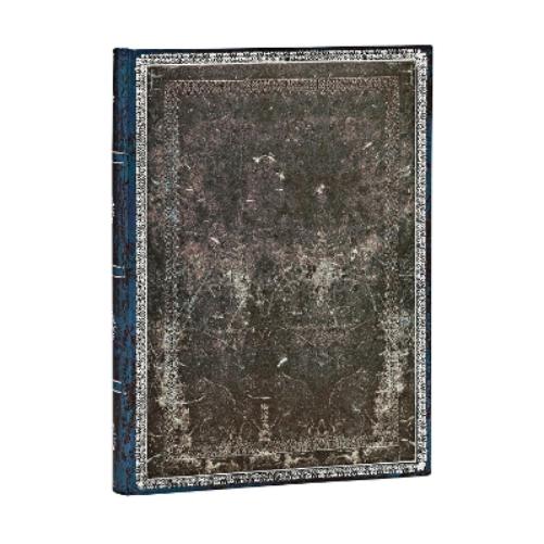 Midnight Steel Midi Lined Hardcover Journal (Elastic Band Closure)