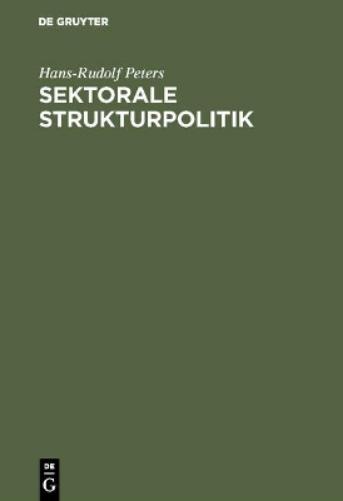 Sektorale Strukturpolitik (German Edition