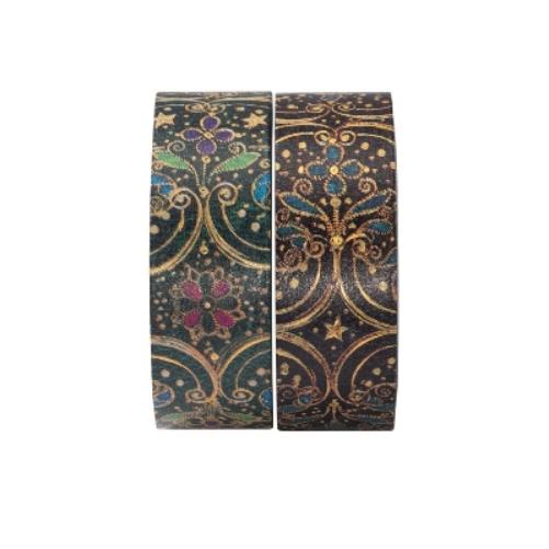 Pinnacle / Restoration (Mixed Pack) Washi Tape: 2 Iconic Paperblanks designs per set, Metallic foil pattern, 15mm wide x 10 metres long (Paperblanks Washi Tape