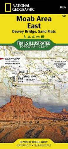 Moab Area East: Dewey Bridge, Sand Flats Map
