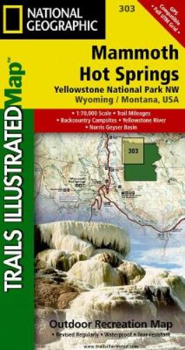 Yellowstone National Park NW: Mammoth Hot Springs Map