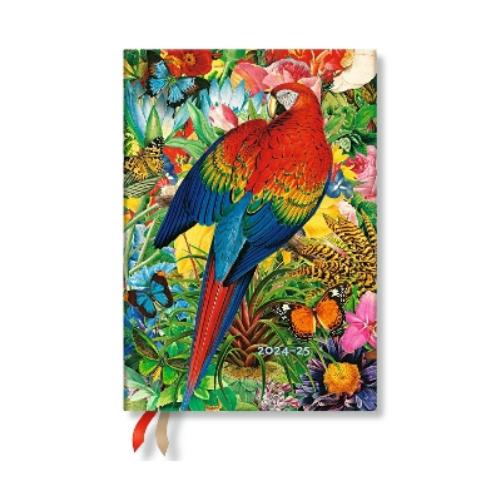 Tropical Garden (Nature Montages) Midi 12-month Verso Hardback Dayplanner 2025 (Elastic Band Closure)