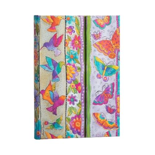 Hummingbirds & Flutterbyes Midi Lined Hardcover Journal (Wrap Closure)