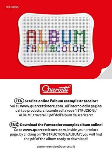 Quercetti - Fanta Color Portable Large Composition Game, Multicolored, 300 Pieces, 0954, 3 - 6 years