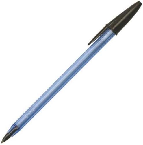BIC 921263 Cristal Soft Ballpoint Pens Non-Retractable Black Box of 50