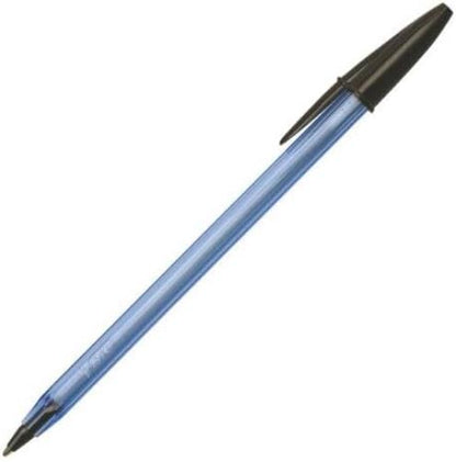 BIC 921263 Cristal Soft Ballpoint Pens Non-Retractable Black Box of 50