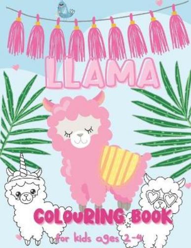 Llama Colouring Book For Kids Ages 2-4