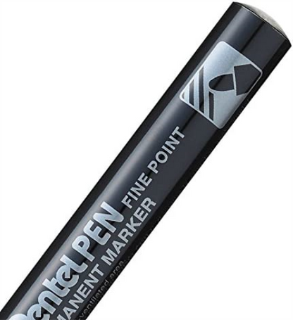 Pentel N50S-A Bullet Tip Permanent Marker - Black (Pack of 12