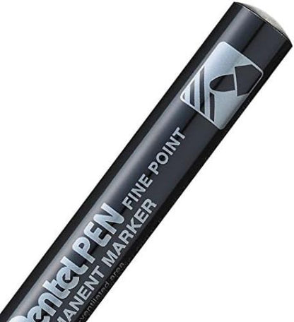 Pentel N50S-A Bullet Tip Permanent Marker - Black (Pack of 12