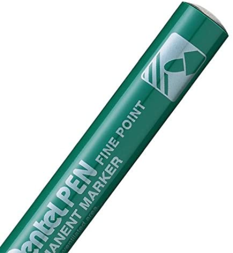 Pentel N50S-D Bullet Tip Permanent Marker - Green (Pack of 12