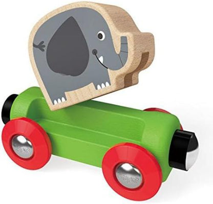 Hape E3807 Jungle Journey Railway Engine - My First Railway - Wooden Train Track Accessories