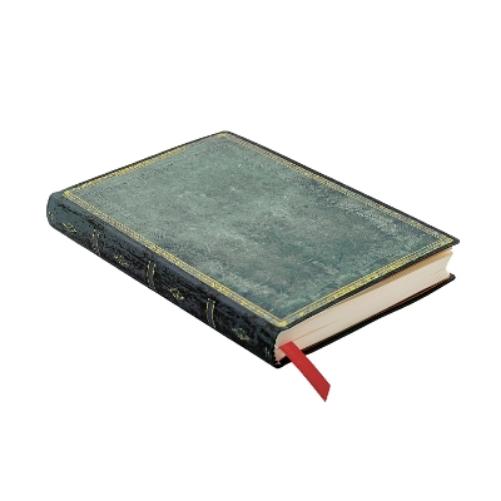 Pacific Blue (Old Leather Collection) Mini Lined Softcover Flexi Journal (Elastic Band Closure)