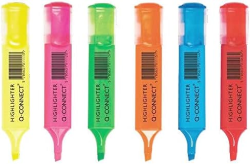 Q Connect Assorted Highlighter Pen (Wallet of 6