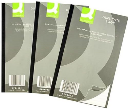 Q-Connect Feint Ruled Duplicate Book