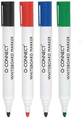 Q-Connect Drywipe Marker Pen Assorted (Pack of 4)