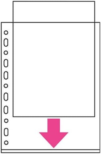 Q-Connect Delux Punched Pocket Top Opening Blue Strip A4 Clear (Pack of 25) KF01122