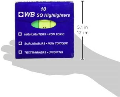 Whitebox Hi Glo Highlighter - Assorted Colours (Pack of 10