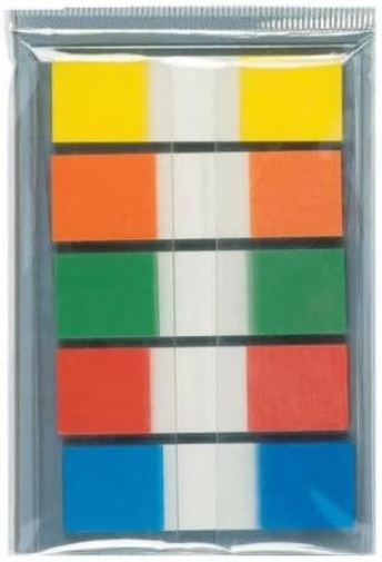 Q-Connect Page Markers 1/2 Inch Assorted (Pack of 100