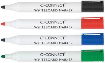 Q-Connect Drywipe Marker Pen Assorted (Pack of 10), black