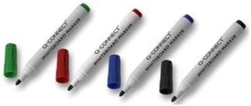 Q-Connect Drywipe Marker Pen Assorted (Pack of 10), black