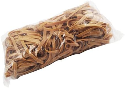 White Box 454G Size 69 Rubber Bands, beige|brown|white|yellow