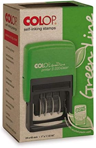 Colop S226 Green Line Numbering Stamp 6 Bands 0-9 Self-Inking Imprint 22x4mm Black Ref 15526050