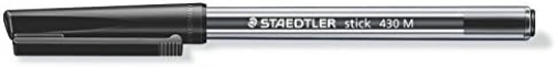 STAEDTLER Stick 430 M-9CP5 Ballpoint Pen Medium - Black (Box of 50