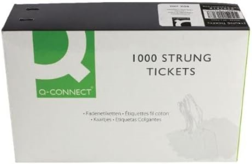 Q-Connect KF01619 Strung Ticket 41x25mm (Pack of 1000) - White