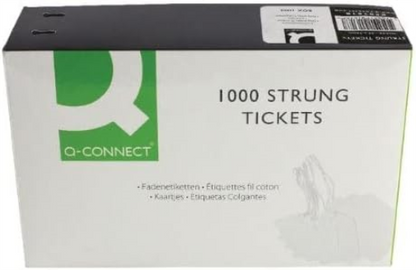 Q-Connect KF01619 Strung Ticket 41x25mm (Pack of 1000) - White