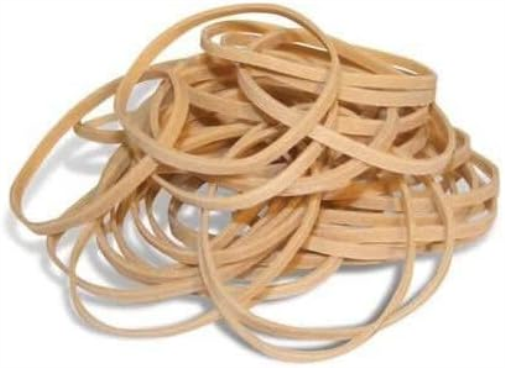 Q-Connect Rubber Bands No.65 101.6 x 6.3mm 500g KF10550, peach