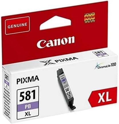 Canon CLI-581XL PB, Cartucho de Tinta Original Azul, Cartucho de Tinta Independiente, Compatible con Impresoras de Inyección de Tinta PIXMA
