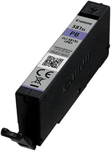 Canon CLI-581XL PB, Cartucho de Tinta Original Azul, Cartucho de Tinta Independiente, Compatible con Impresoras de Inyección de Tinta PIXMA