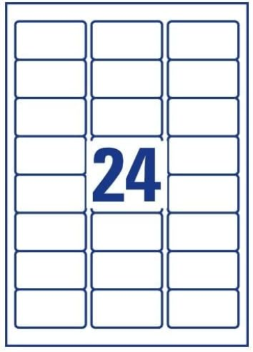 Q-Connect Multipurpose Labels 64x33.9mm 24 Per Sheet White (2400 Pack) KF2607