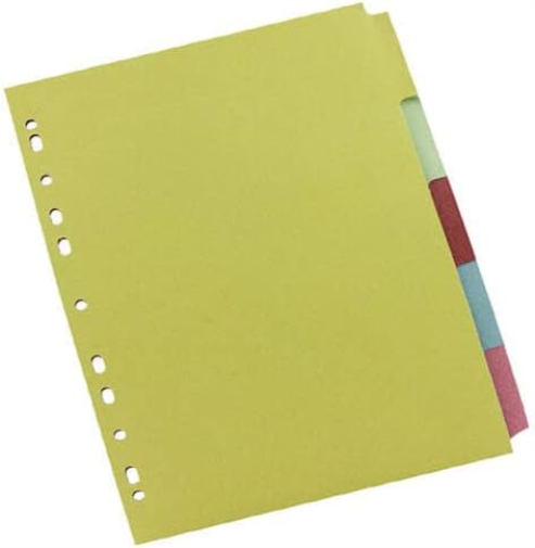 Q-Connect 5-Part Subject Divider Multi-Punched A4 KF2608