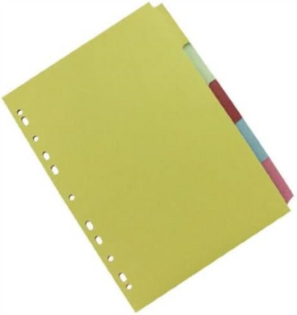 Q-Connect 5-Part Subject Divider Multi-Punched A4 KF2608