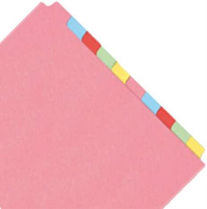 Q-Connect 10-Part Subject Divider Multi-Punched
