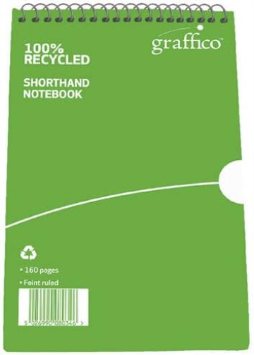 GRAFFICO 203 x 127 mm Recycled Reporter Ruled 160 Pages Notebook