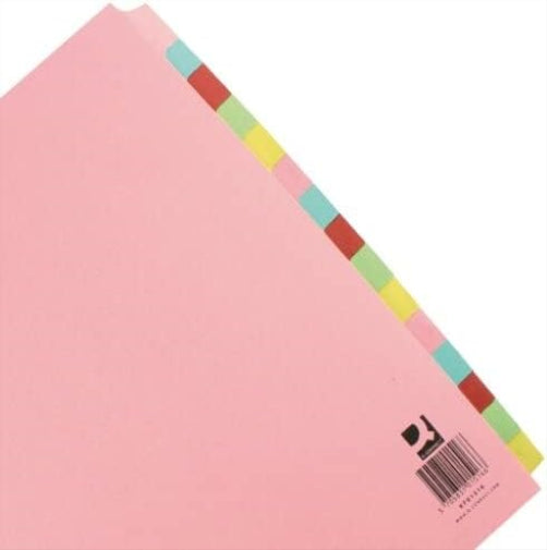Q-Connect A4 15 Part Subject Divider KF01516 - Multicolor (Pack of 4) 15 Part (Pack of 4) Multicolor