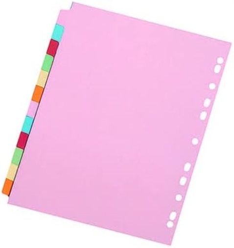 Q-Connect A4 15 Part Subject Divider KF01516 - Multicolor 15 Part