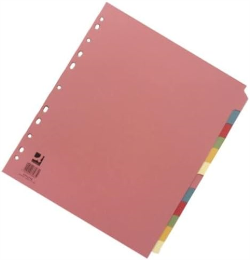 Q-Connect 12-Part Extra Wide Subject Divider A4 KF76983