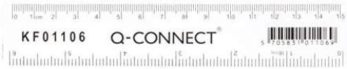 Q-Connect Ruler, 150 mm - Clear