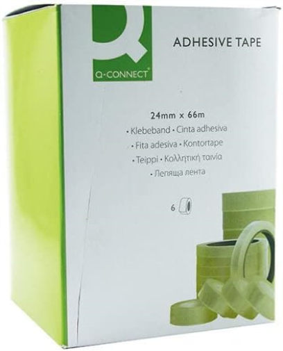 Q-Connect Adhesive Tape 24mm x 66m (Pack of 6
